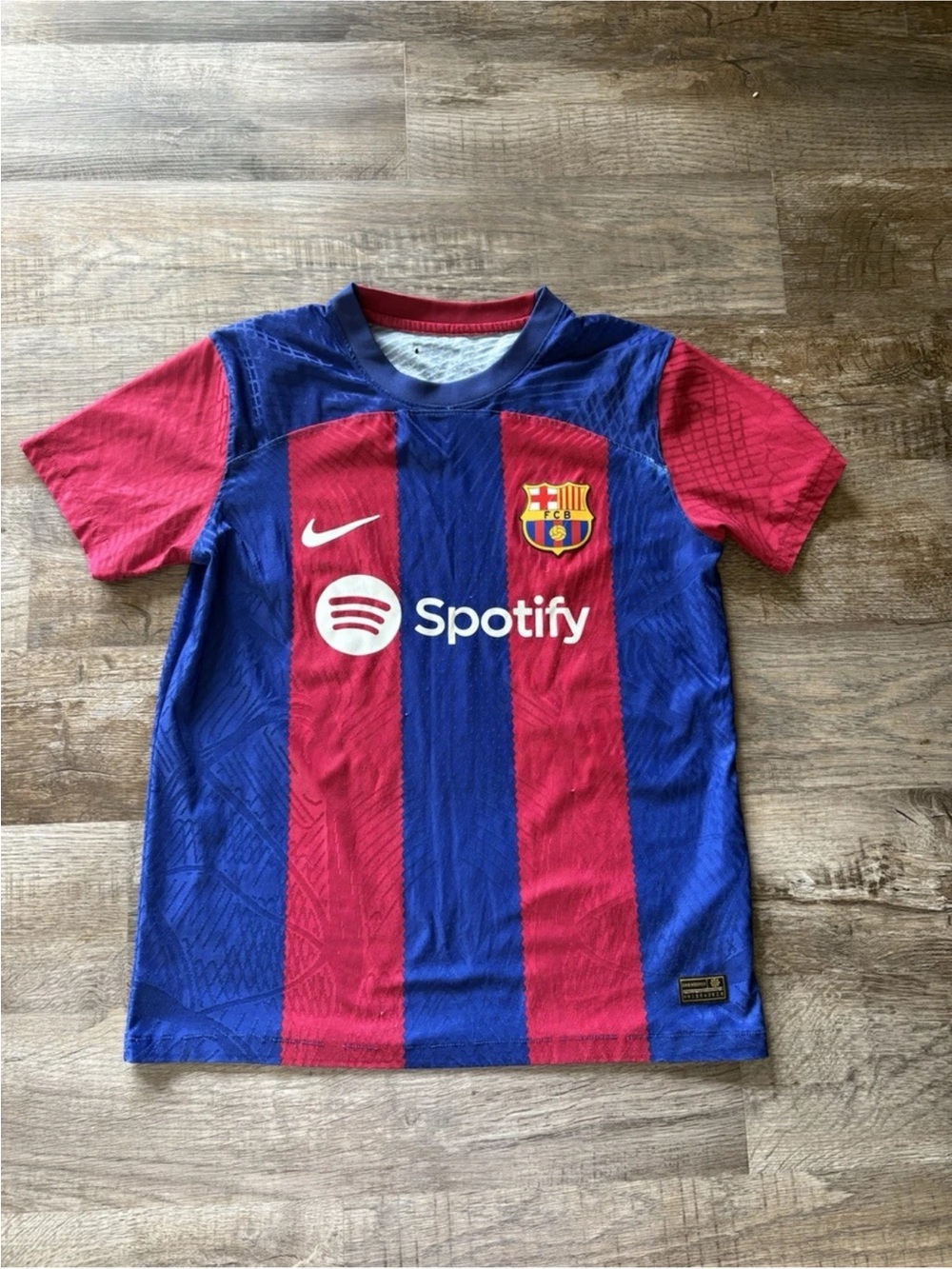 Nike Barcelona Soccer Jersey in Blue and Red